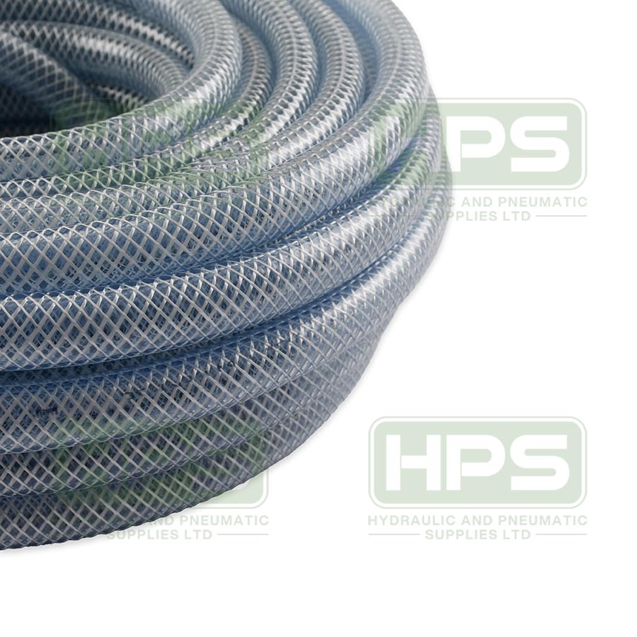 1/4&quot; Reinforced PVC Clear Braided Hose
